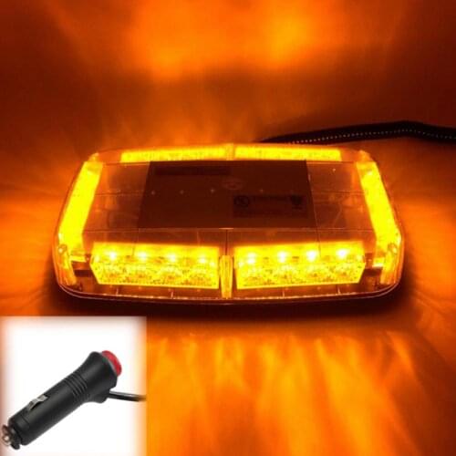 Led Magnetic Car Roof Strobe Light White/Blue /Yellow Signal Lamp Waterproof Police Car Fire Truck Roof Flash Light Beacon DC12V
