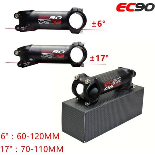 EC90 Carbon Stem 6/17 Degree MTB Stems 60/70/80/90/100/110/120mm Bicycle Handlebar Stem 31.8mm Carbon Bike Stems Cycling Part