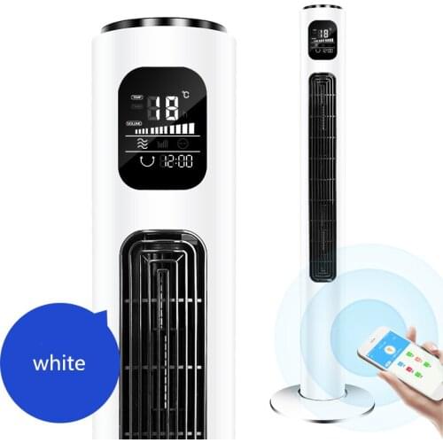 Smart electric fan home ultra-quiet tower fan desktop leafless fan vertical floor loop remote control fan with LED AC-19