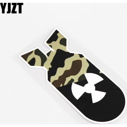 YJZT 5.8CM*15CM Funny JDM Bomb Camo Decor Car Drift PVC Car Sticker Decal 13-0293