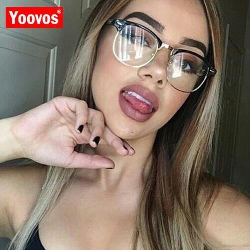 Yoovos 2021 Glasses Frame Women Optical Eyeglasses Frames Women/Men Luxury Glasses Frame Retro Okulary Transparent Lens Eyewear