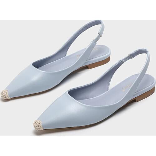 2020 Summer Korean Fashion Womens Flat-Heeled Shoes Flat Fashion Almond Shoes Butterfly Sandals Women