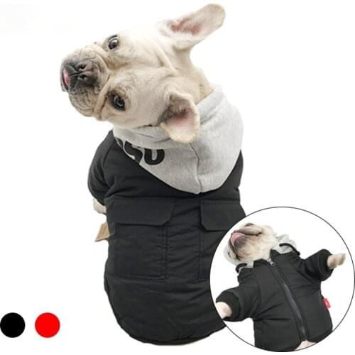 Pet Winter Dog Coat Dog Clothes French Bulldog Warm Cotton Clothing Winter Coat Hoodie Suitable for Chihuahua Ropa Para Perro
