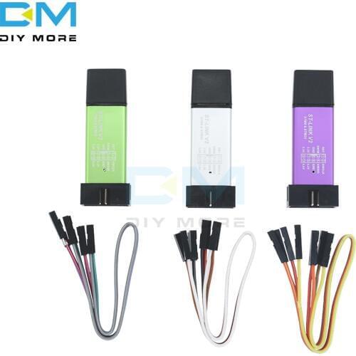 1Set ST LINK Stlink ST-Link V2 Mini STM8 STM32 Simulator Download Programmer Programming With Cover DuPont Cable