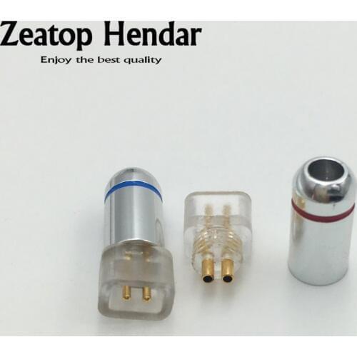 1Pair Earphone DIY Male 2 Pin Connector Plug for 0.78mm UE18 UE11 Pro Connector Soldering Jack