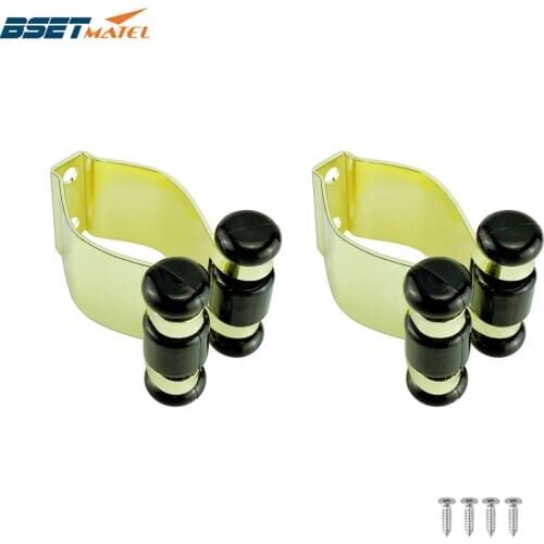 2X Gilding Metal Fishing Rod Clips Club Positioning Clamps Holder Accessories Fixing Rack Wall Mount Rod Collection Rack Storage