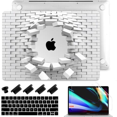 4 in 1 3D Explosion Stone Design Hard Cover Case for Macbook Pro 13. 3 15 Touch bar 2020 A2289 2019 Air 11 12 13 A1932 A2179