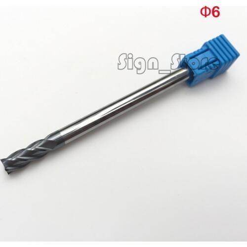 4F carbide end mill HRC55 4 Four Flute Milling cutter cnc Router endmill End milling bit cnc cutting tool 6*6*15*100mm Longer