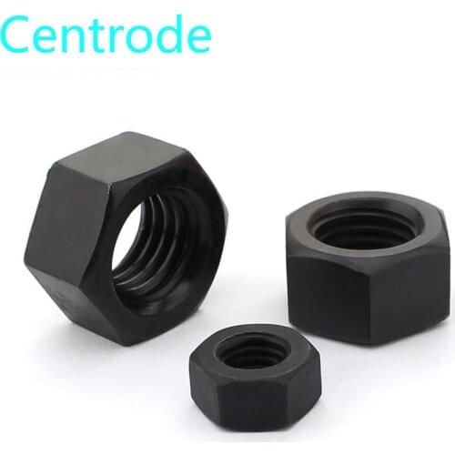 8.8 grade 12.9 high strength black hexagonal fine nut screw cap fine thread M8-M20 2PCS