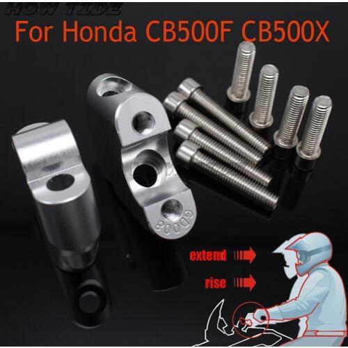 Motorcycle Accessories Handle Bar Clamp Raised Extend Handlebar Mount Riser For Honda CB500F CB500X 2013-2017 black Silver