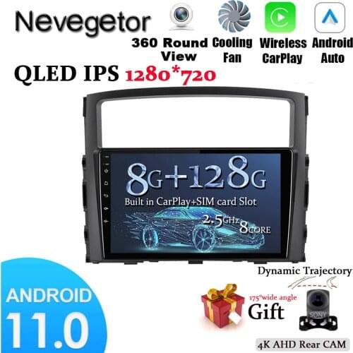 2.5D 2Din Android 10 GO car dvd Multimedia player GPS for Mitsubishi Pajero V97 2006-2014 Radio navigation Radio BT WiFi