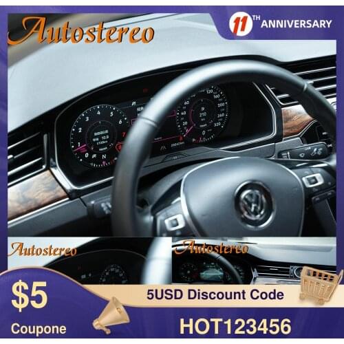 Android 9.0 Digital Meter Screen For VW Touron Car GPS Navigation Head Unit Car Dashboard Instrument Display Multimedia Player