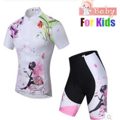 Kids Cycling Jersey Wear Short Sleeves Cycling Set Girls Bike Clothing Ropa Ciclismo Girl Cycling Clothing Sports Suit Summer