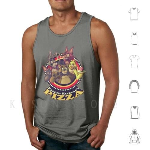 Welcome To Fazbears Pizza! Tank Tops Vest Sleeveless Five Nights At Fnaf 5naf Video Games Games Nerd Geek