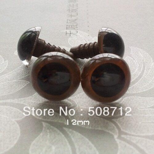 Fress ship!!!12mm Brown Plastic Safety Eyes Amigurumi Stuffed Wool Felted Animals