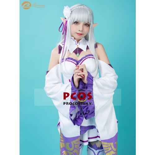 ProCosplay Re：Life in a different world from zero Emilia Cosplay Costume Halloween Fairy mp005757