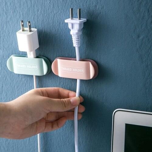 Multi-Purpose Hooks 4Pcs Punch-Free Power Plug Hook Electrical Wire Plug Hooks Socket Holder Storage Hanger Household Organizer