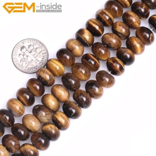 Natural Rondelle Smooth Loose Spacer Beads For Jewelry Making Bracelet DIY Necklace Strand 15" DIY