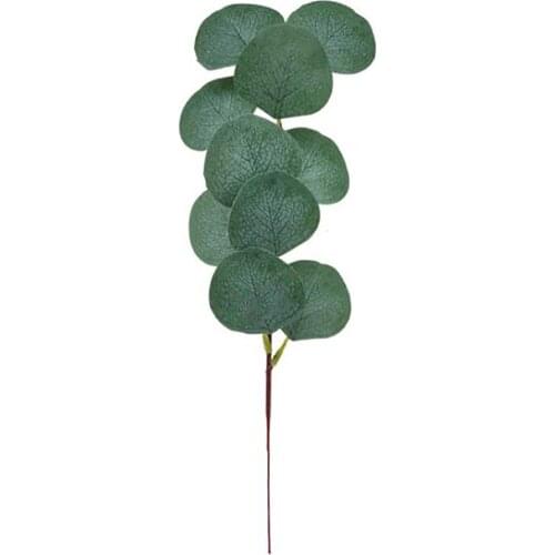 Immortal Eucalyptus Artificial Flower Leaves Stems Plant Green Table Decoration 10pcs Wedding Holiday Eucalipto Branches