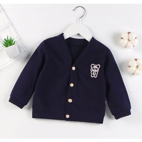 Autumn Winter Warm Outerwear Jackets Toddlers Baby Grils Boys Cute Ear Buttons Solid Thick Knit Cardigan Warm Jacket 1-6Years