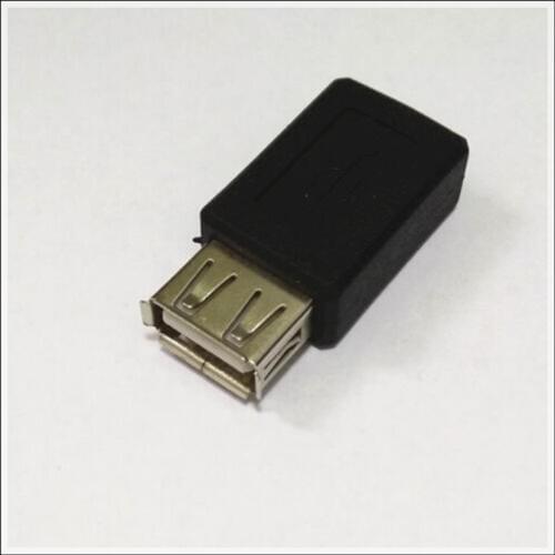 USB 2.0 Type A Female to B Mini 5Pins Female Connector Converter Adapter 100pcs