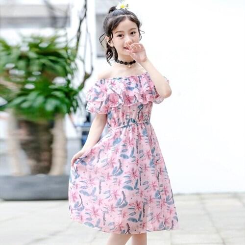Teenage Girls Dresses 2020 Summer Chiffon Kids Dresses Flower Children Princess Party Dress for Girls Clothes 5 6 8 10 12 Years