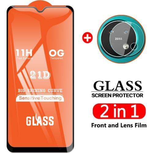 2 in 1 Back Camera Lens Film 9D 21D Screen Protector Protective Tempered Glass For Nokia 6.2 7.2 6.3 Inch