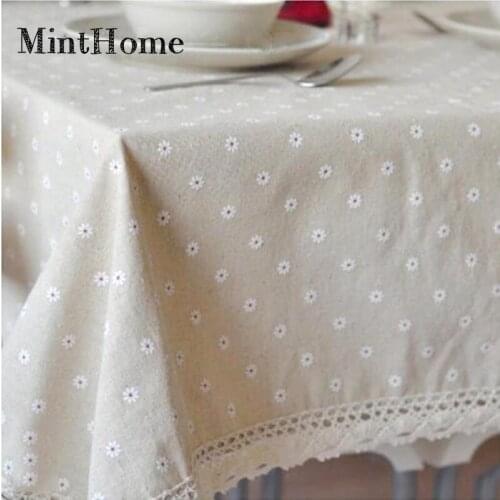 Small flowers garden Cotton Linen Tablecloth household towel dinning table cover table cloth rectangular 100*140cm