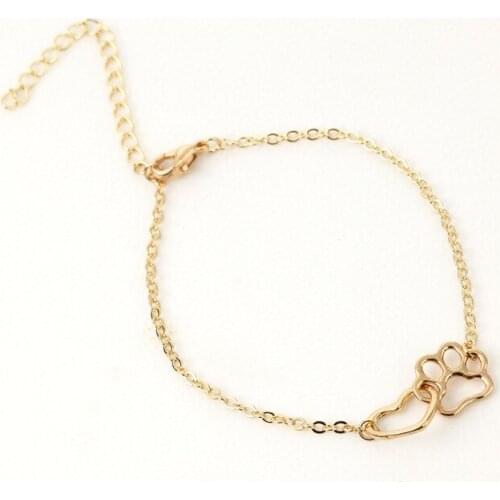 Europe and the United States popular hand decoration dog print dog paw bracelet female anklets