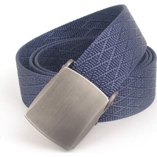 Unisex Canvas Tactical Belt Korean Luxury Fashion Pants Accessories Metal Buckle High Quality Designer Belts New Gifts for Men