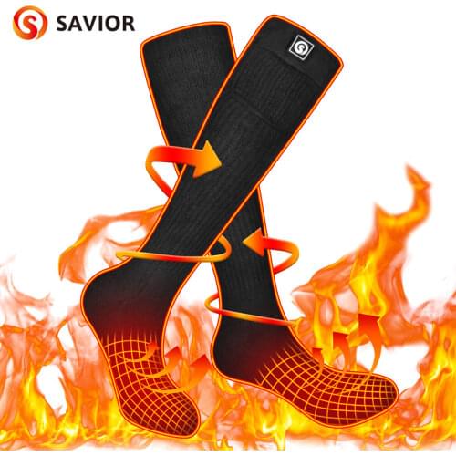 SAVIOR electric heated socks rechargeable battery heating socks outdoor sports winter warm riding ski heating warm