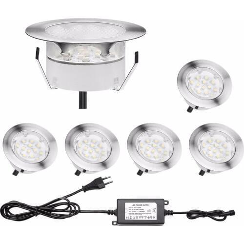 Sturdy Waterproof Best Outdoor Lights for Patio Recessed Led Deck Lighting Floor Lamp Design Step Room Decor 6pcs/set B108-6