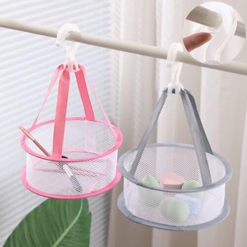 Drying Rack Laundry Basket Hanging Basket Beauty Egg Drying Net Bag Hangable Makeup Brush Storage Rack Storage Organizer