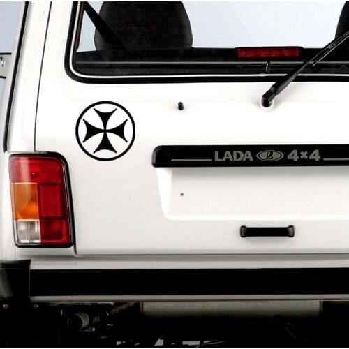 Sticker on the car Georgian Cross funny car sticker and decal silver/black vinyl auto car stickers AA879