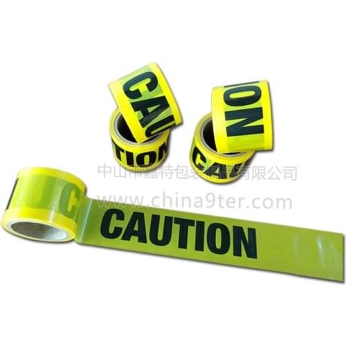 Yellow Caution Tape No Adhesive Barricade Tape Plastic Warning Tape Factory Spot Sell