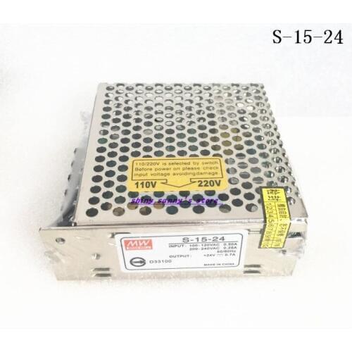 1Pcs S-15-24 15W 24V 0.7A AC to DC Converter Single Output Switching Power Supply Brand New