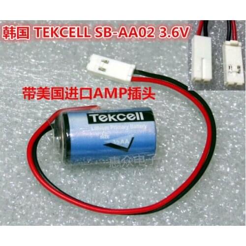 10pcs SB-AA02 3.6V 1/2AA LS14250 ER14250 PLC Lithium Battery backup Batteries with AMP928205 plugs connectors Free Shipping