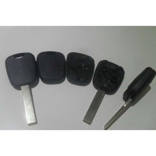 10 pcs/lot Blank Replacement Transponder Key Shell For Peugeot 307 With Groove