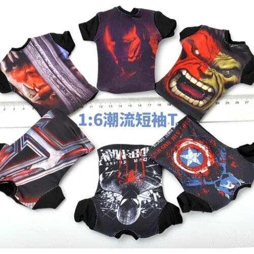 12-inch Toy Action Figure Accessories 1/6 Soldier Trend T-shirt Vest Soldier Clothes Can Be Used As A Gift