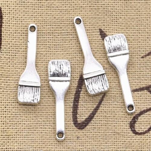 15pcs Charms Paint Brush 35x7mm Antique Making Pendant fit,Vintage Tibetan Silver color,DIY Handmade Jewelry