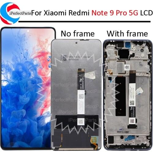 6.67'' For Xiaomi Redmi Note 9 Pro 5G LCD With Touch Screen Assembly for note 9pro 5G lcd Display M2007J17C LCD