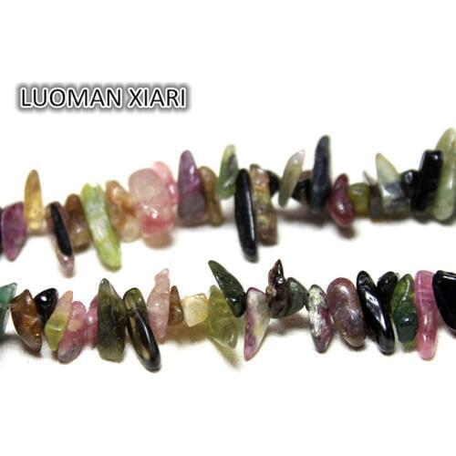 AAA+ Wholesale 10-15 mm Stick Shape Natural Tourmaline Beads Materials Gems Loose Strand 15"DIY Necklace For Jewelry Making