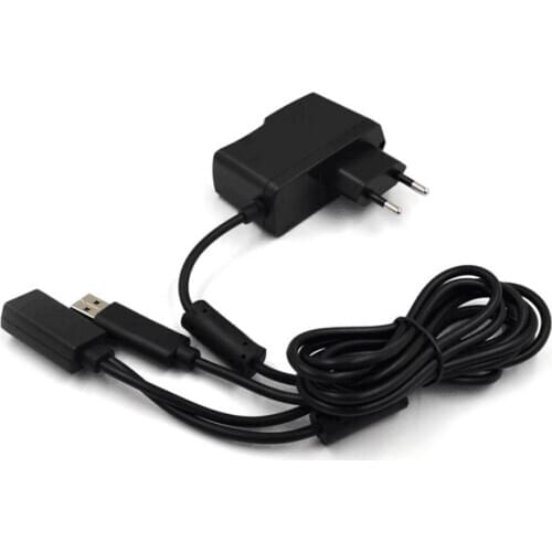 110-240V AC Adapter Power Supply Cord USB Converter Cable Portable 1-to-2 Power Adapter for Xbox 360 Kinect Sensor