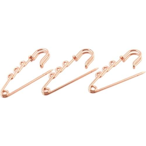 Gold Tone Pin with loops,rose gold Kilt Pin,2"Inch,Four hole pin,Large Safety Pins,3 Loop Pin,Charm Pin,Bridal Pin,Brooches