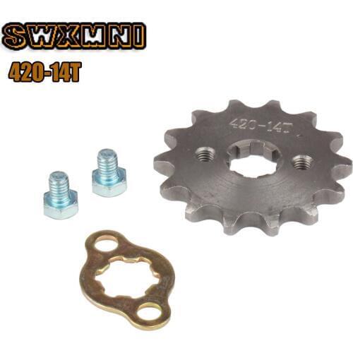 Motorcycle 420 Chain 14T 17MM 20mm Front Engine Sprocket Cog Fit Motorcycle ATV Gokart 50cc 70cc 90cc 110c 125cc Pit Dirt Bike
