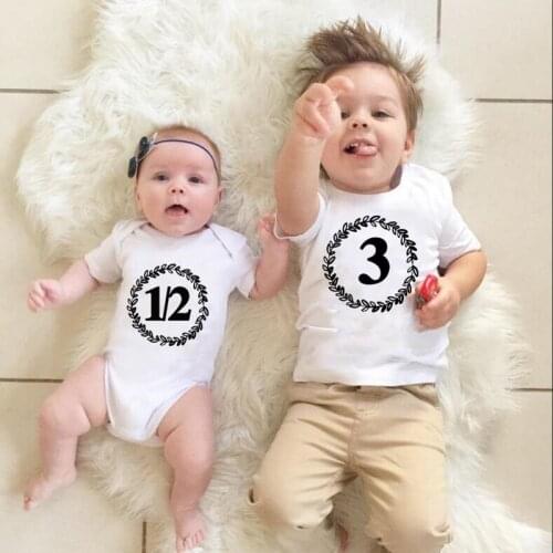 Kids Baby Boys Girls Birthday Tshirts Big Brother Little Brother Sister Sibling Matching Outfits Tshirt for Children Summer Tees