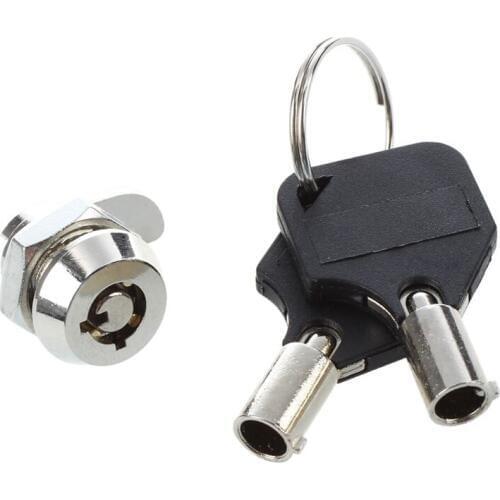 Cabinet Door Quarter Turn Security Tubular Cam Lock w Keys