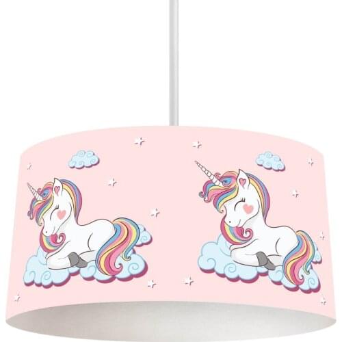 Unicorn in the Cloud Boy Printing Patterned Kids Baby Room Bedroom Light Pendant Lamp Chandelier