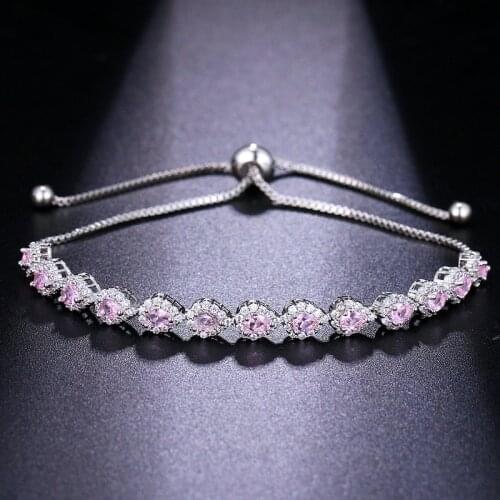Ekopdee Trendy Design Exquisite Zircon Bracelet For Women Adjustable Wrap Cubic Zirconia Bracelets Female Wedding Jewelry 2021