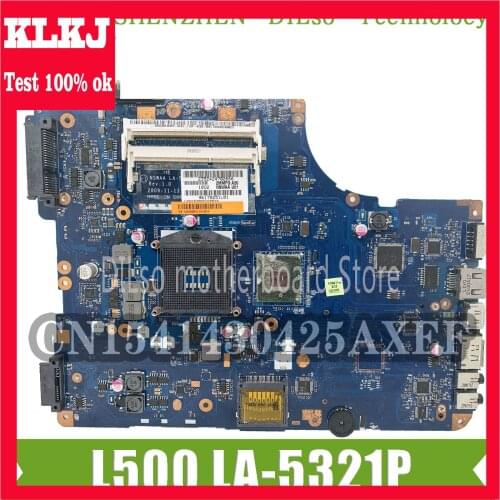 KLKJ LA-5321P Mainboard For Toshiba Satellite L500 L505 Laptop Motherboard K000092540 NSWAA LA-5321P HM55 Original Tested